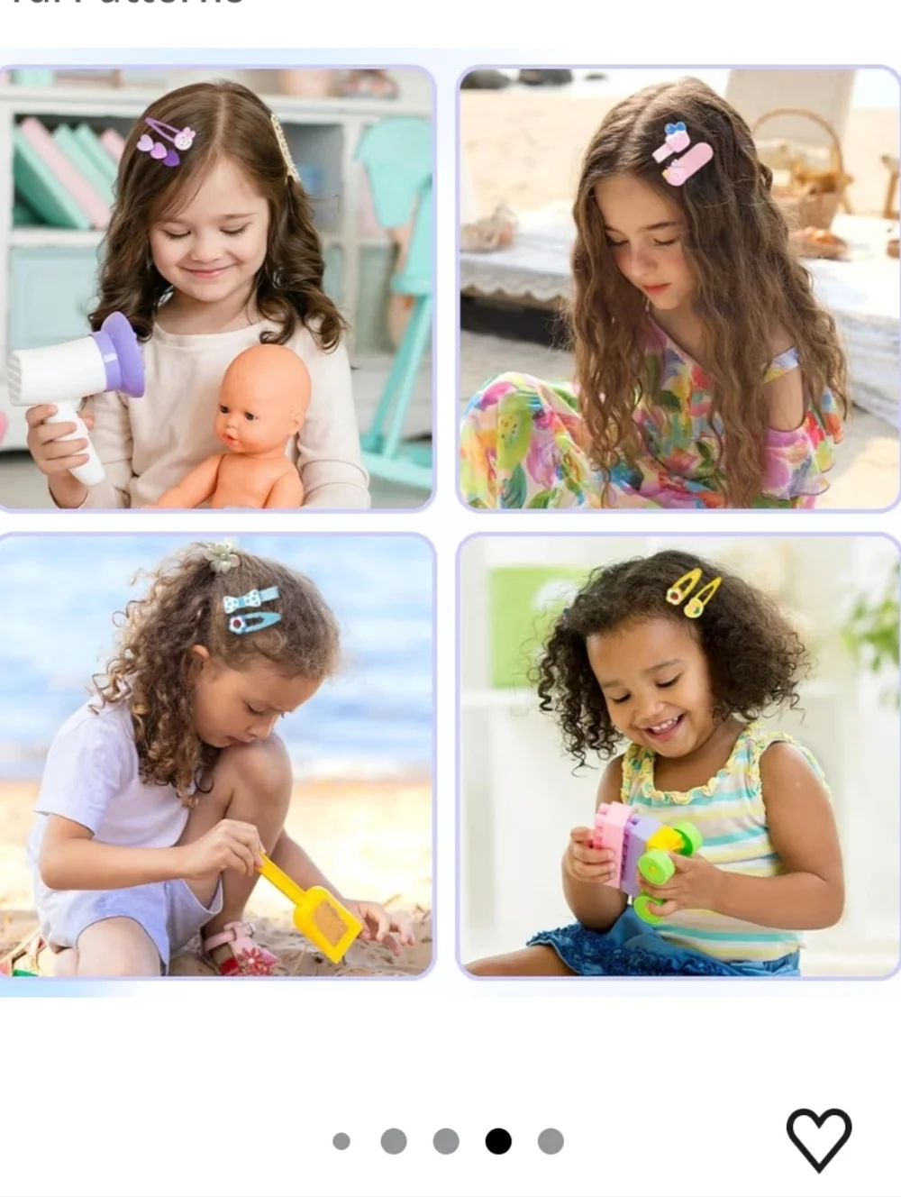 56 pcs Girl Hair Clip Set — Pastel